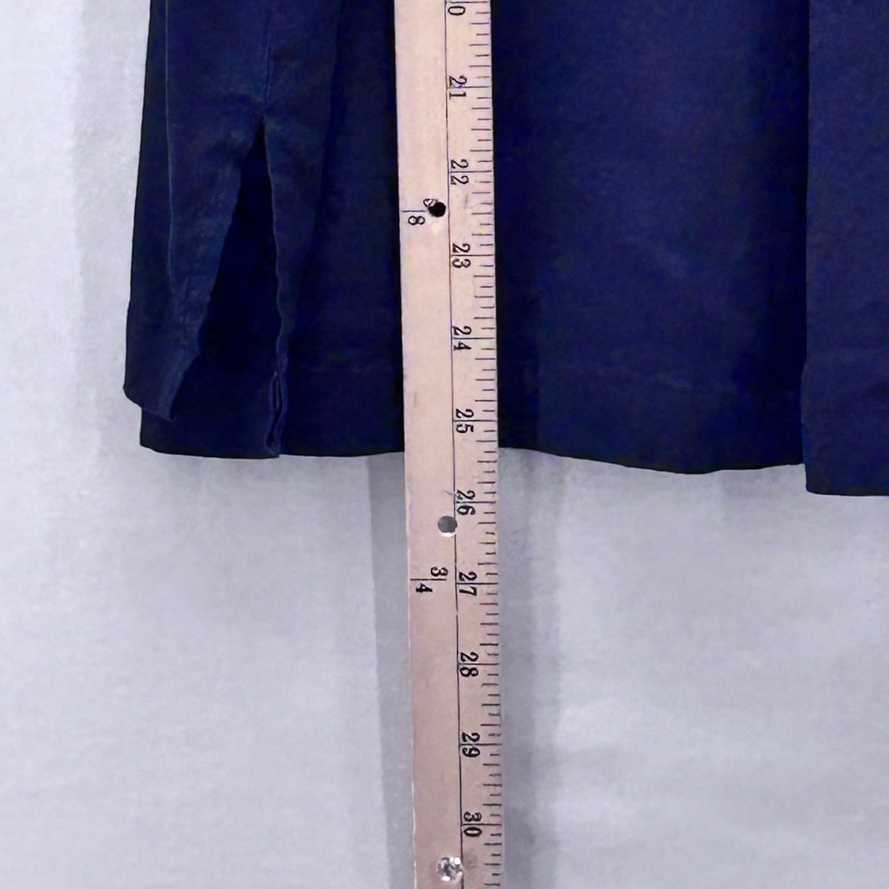 Vince Linen Popover Top Navy‎ Blue Medium - Picture 14 of 15